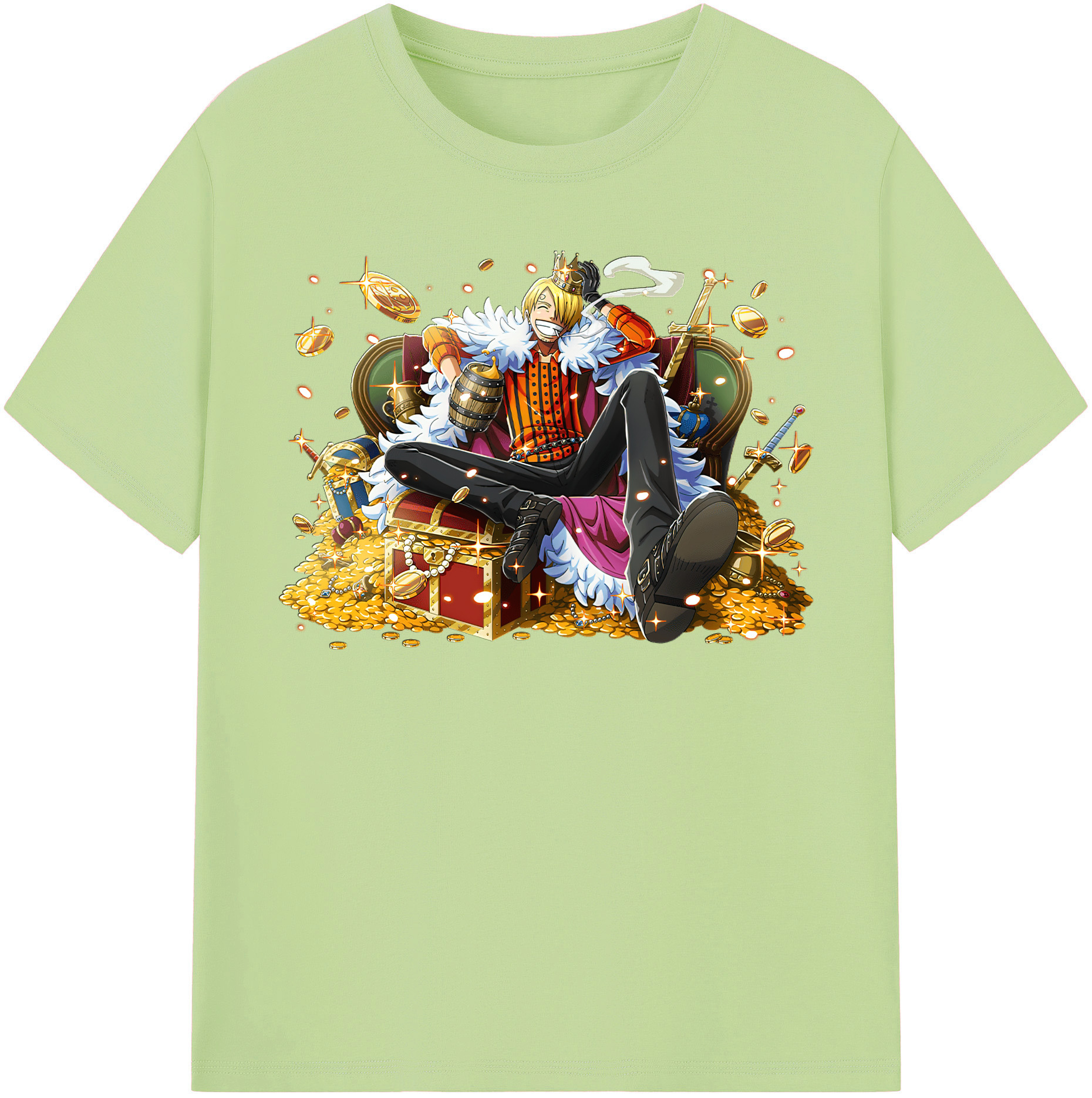ワンピース サンジ ONE PIECE Sanji 綿100％半袖Tシャツ（フロントプリント）